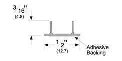 Pemko S772D Double Finned Silicone Astragal/ Meeting Stile Gasketing