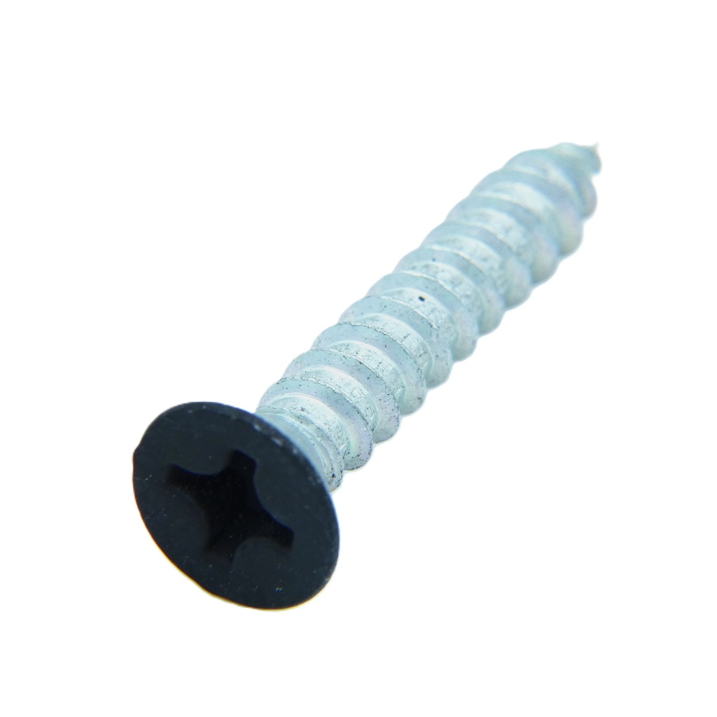 Hager 1-810-7232 Hinge Screws, Wood #12 x 1-1/4" FPHW L1 (Black)-pkg12
