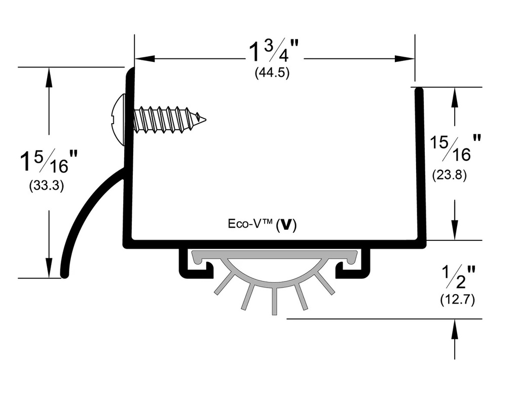 Pemko 216AV 36" Door Shoe with Rain Drip - Aluminum
