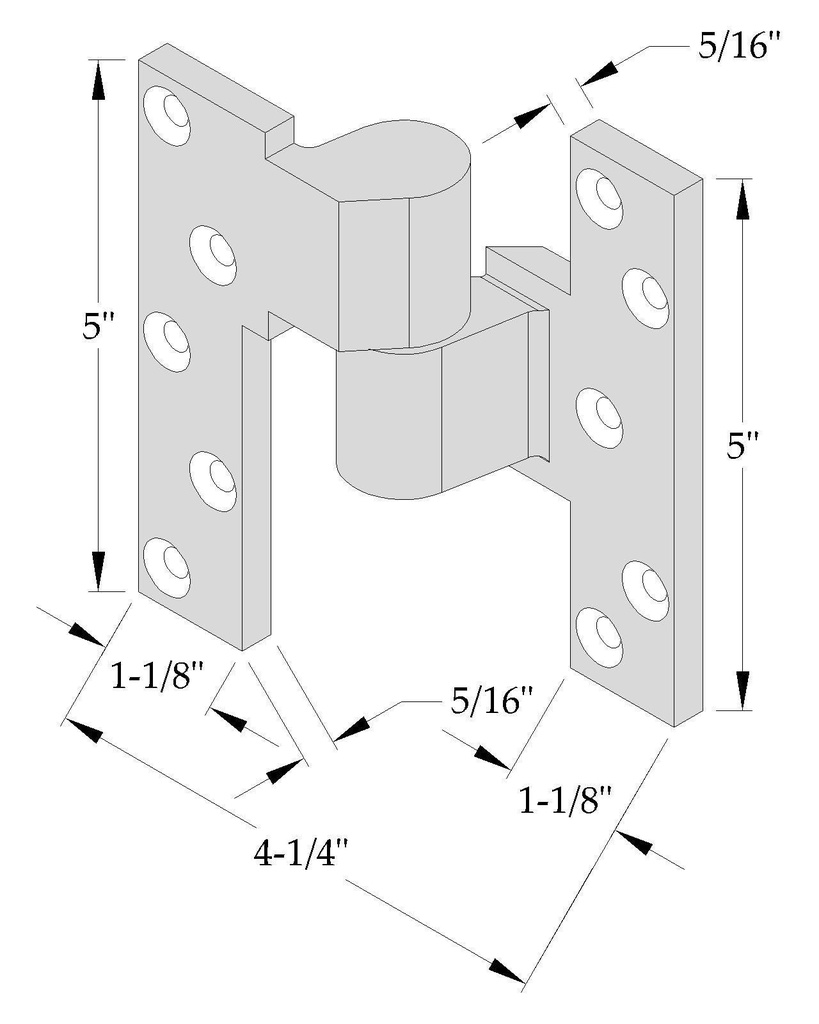 ABH 019 US32D 3/4" Offset Intermediate Pivot