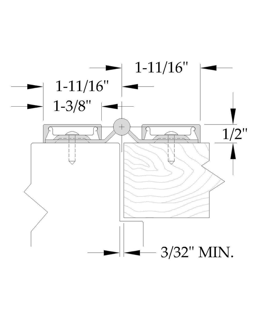 ABH A502 83-1/8" x US32D Pin and Barrel Full Surface Hinge - Stainless Steel