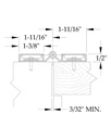 ABH A502 83-1/8" x US32D Pin and Barrel Full Surface Hinge - Stainless Steel