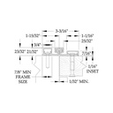 ABH A570HD-83" Continuous Full Surface Hinge