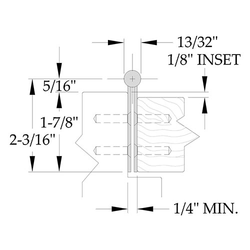 ABH A500 83-1/8" x US32D Pin and Barrel Full Mortise Hinge - Stainless Steel