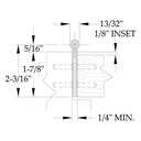 ABH A500 83-1/8" x US32D Pin and Barrel Full Mortise Hinge - Stainless Steel