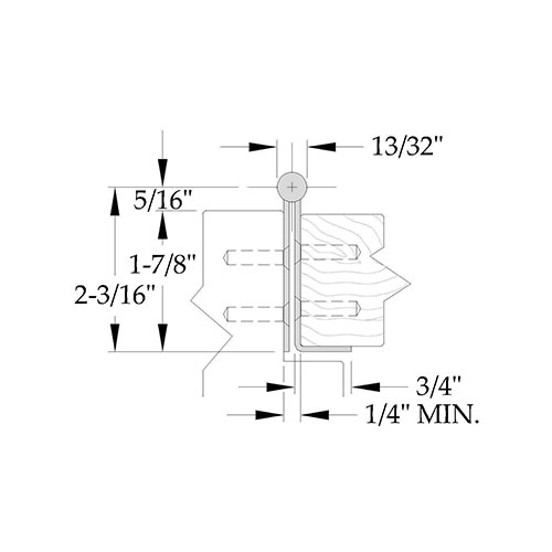 ABH A515 83-1/8" x US32D Pin and Barrel Hinge with Edge Guard - Stainless Steel