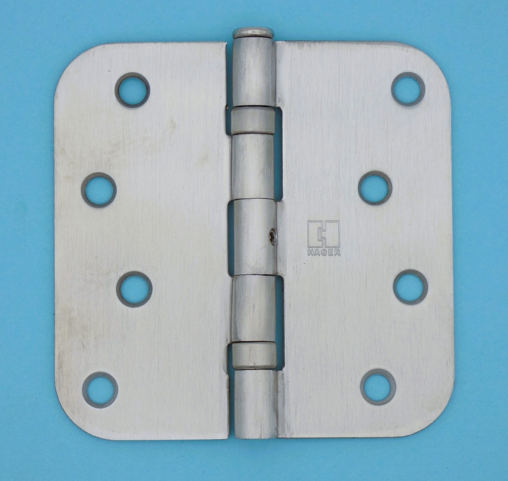 Hager RCBB1542 4" x 4" NRP US32D Ball Bearing Hinge with 5/8" Radius Corners