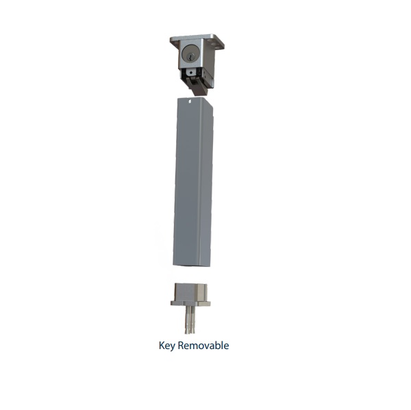 PDQ 9300 Keyed Removable Mullion 96" Height