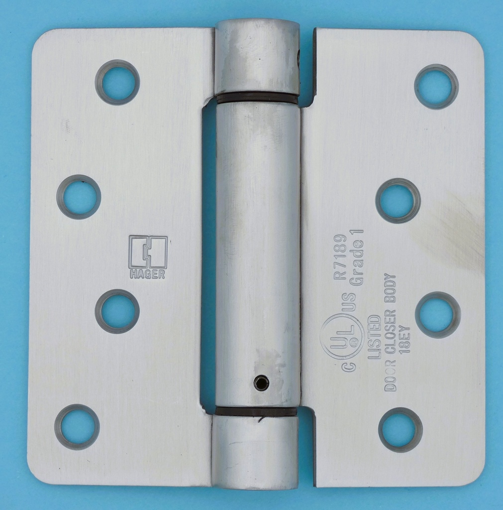 Hager 1761 4" x 4" Residential Stainless Steel Spring Hinge 