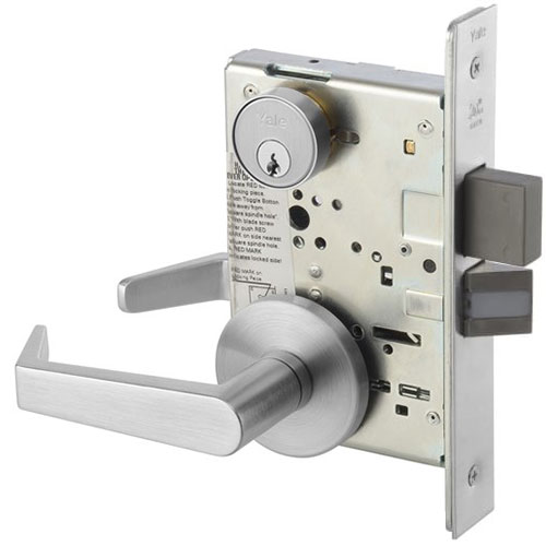 Accentra AUR 8822FL Mortise Lockset Dormitory/Exit Function less Cylinder - Yale