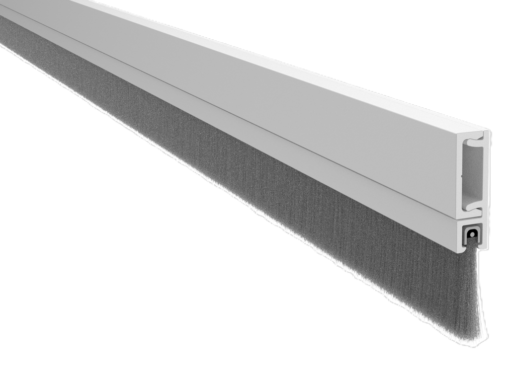 Pemko 29326CNB Nylon Brush Sill Sweep with Snap Cover - Aluminum