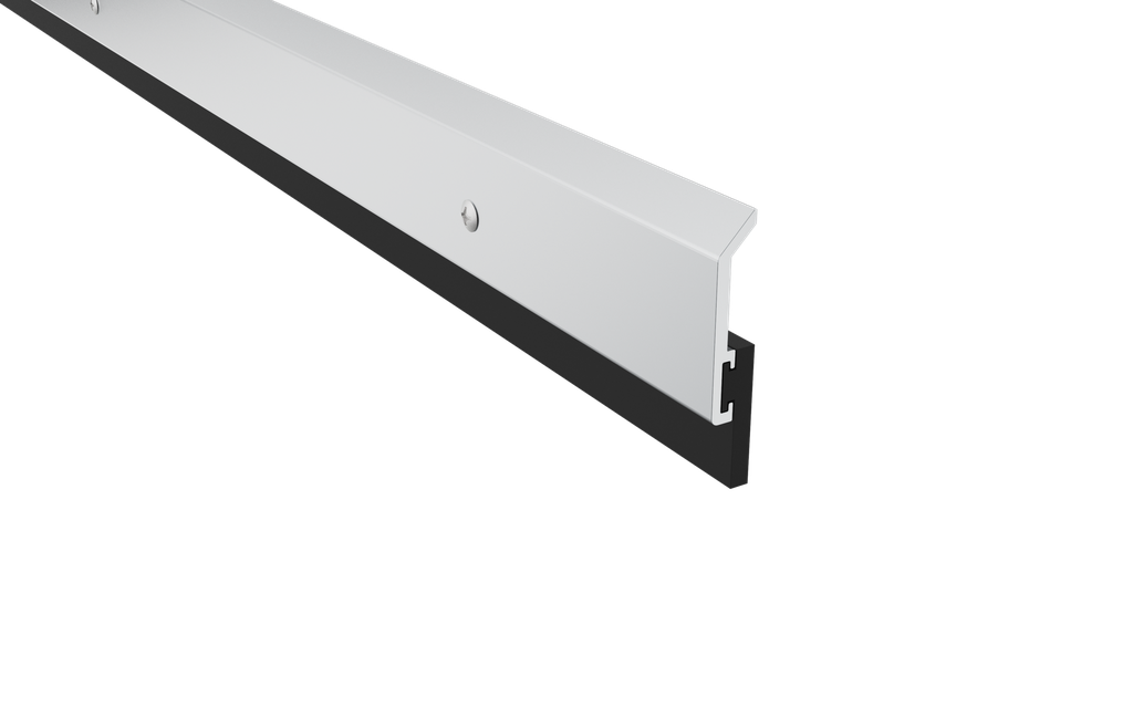 Pemko 315CN Sill Sweep with Black Neoprene Insert - Aluminum Finish