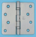 Hager Hinge RCBB1541 NRP 4" x 4" US32D Satin Stainless, 1/4" Radius Corners, Full Mortise, Residential