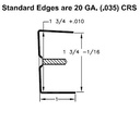 All Metal Stamping 206 83-1/4" Door Edging